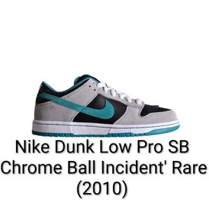 Nike Dunk Low Pro SB Rare 'Chrome Ball Incident' (2010) M8.5/W10 EUC